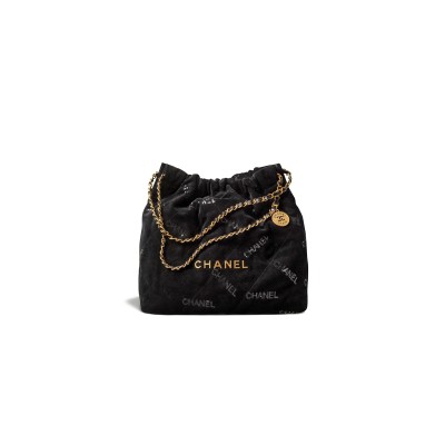 CHANEL VELVET SEQUIN QUILTED 22 AS3261 (37*34*8cm)